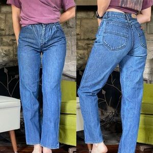 Vtg gitano railroad stripe pleated mom jeans 90s vintage denim